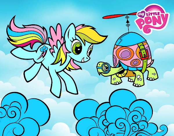 Rainbow Dash y la tortuga tanque