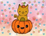 Un gatito de Halloween