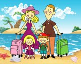 Una familia de vacaciones