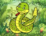 Una serpiente de cascabel