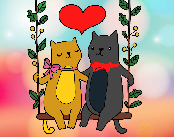 Gatitos enamorados