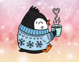 Pajarito tomando un té