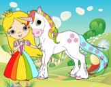 Princesa y unicornio