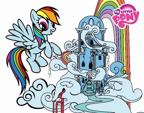 Rainbow Dash en su palacio