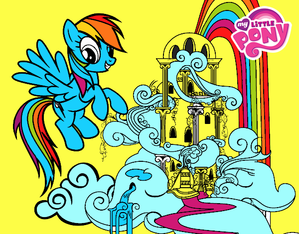 Rainbow Dash en su palacio