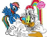 Rainbow Dash en su palacio