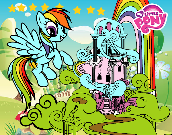 Rainbow Dash en su palacio