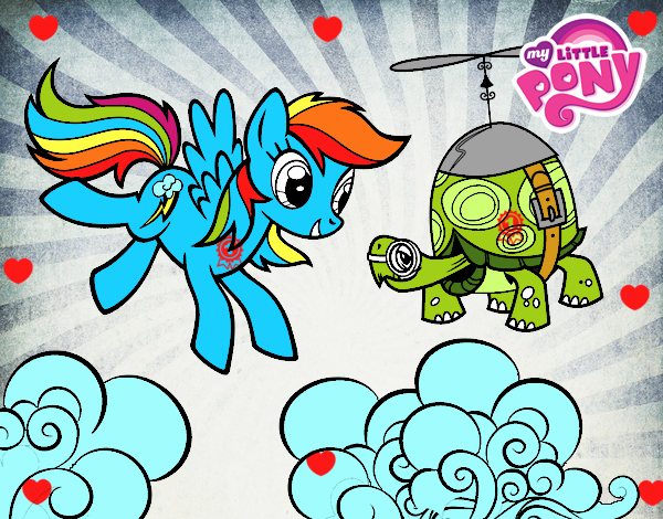 Rainbow Dash y la tortuga tanque