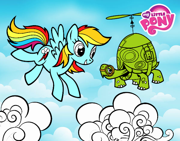 Rainbow Dash y la tortuga tanque