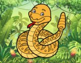 Una serpiente de cascabel