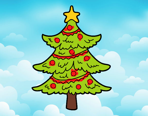 Árbol de navidad decorado