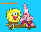 Bob Esponja y Patricio en bañador