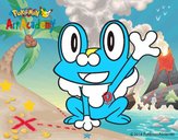 Froakie saludando