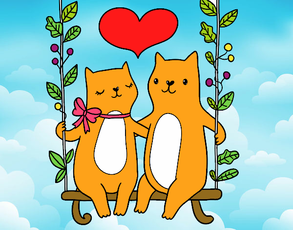 Gatitos enamorados