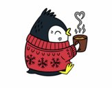 Pajarito tomando un té