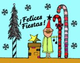 Postal Felices Fiestas