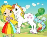 Princesa y unicornio