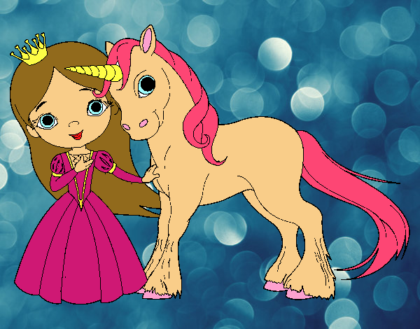 Princesa y unicornio