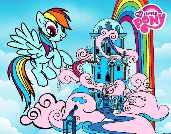 Rainbow Dash en su palacio