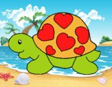 Tortuga con corazones