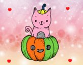 Un gatito de Halloween