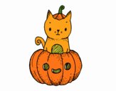 Un gatito de Halloween