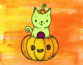 Un gatito de Halloween