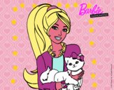 Barbie con su linda gatita