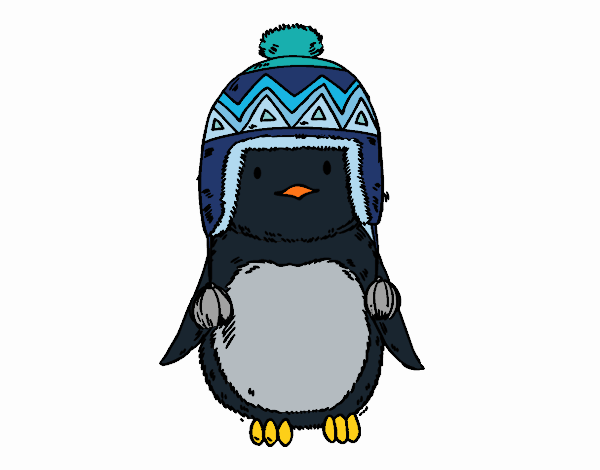 Bebé pingüino con gorrito