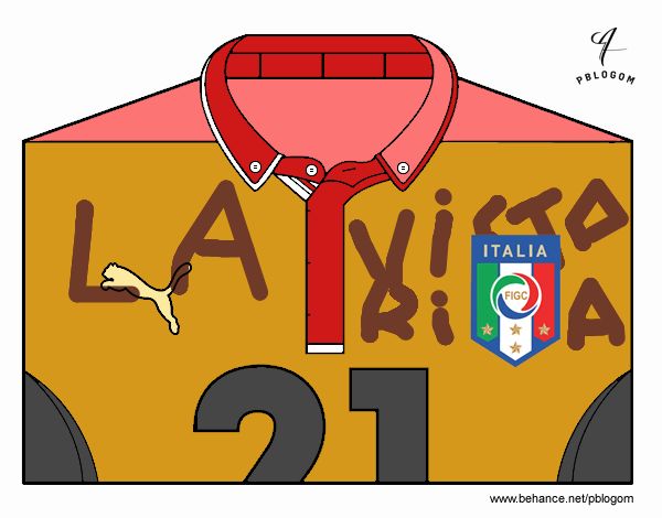 Camiseta del mundial de fútbol 2014 de Italia