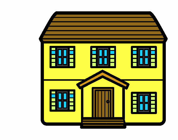  Dibujo de Casa con dos pisos pintado por en Dibujos.net el día