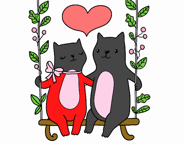 Gatitos enamorados