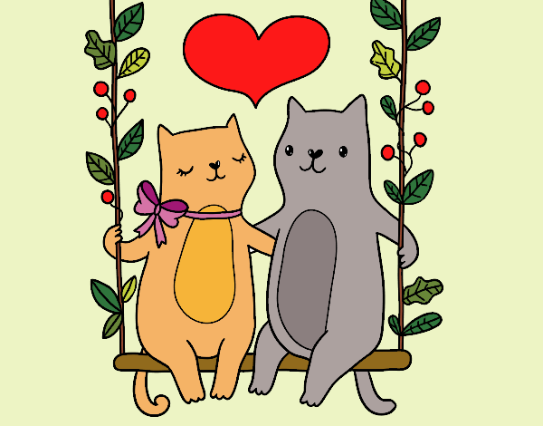 Gatitos enamorados