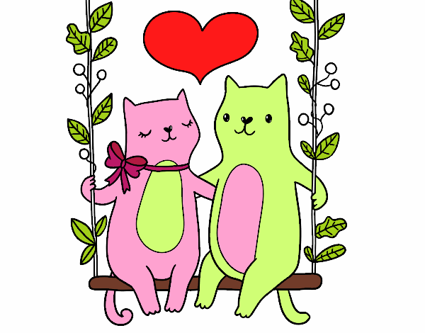 Gatitos enamorados