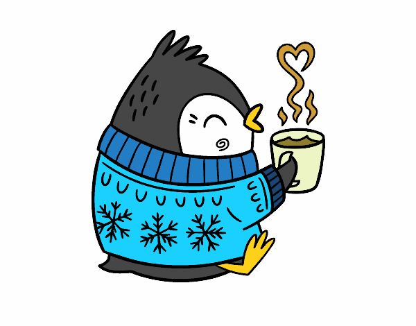 Pajarito tomando un té