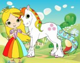 Princesa y unicornio