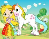 Princesa y unicornio