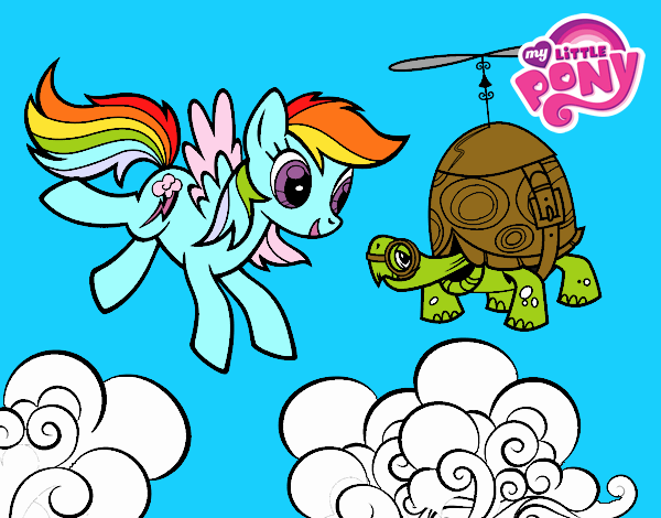 Rainbow Dash y la tortuga tanque