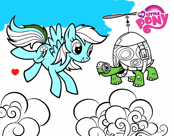 Rainbow Dash y la tortuga tanque