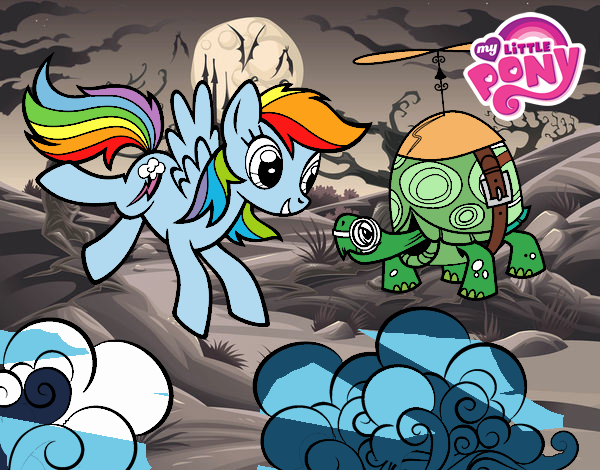 Rainbow Dash y la tortuga tanque