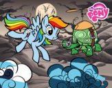 Rainbow Dash y la tortuga tanque