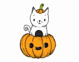 Un gatito de Halloween