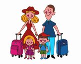 Una familia de vacaciones