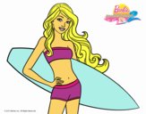 Barbie con tabla de surf