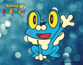 Froakie saludando