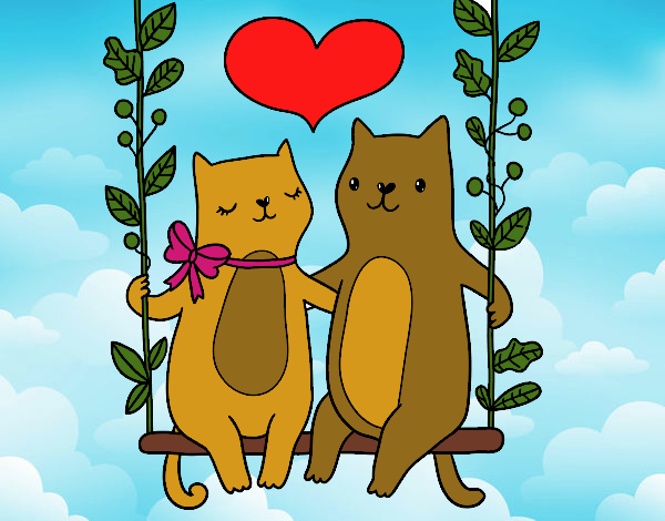 Gatitos enamorados