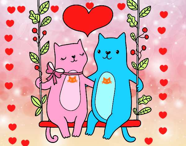 Gatitos enamorados