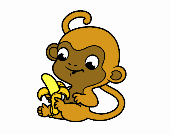 Monito con plátano