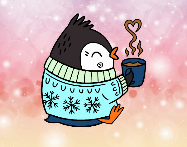 Pajarito tomando un té