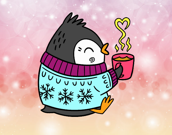 Pajarito tomando un té